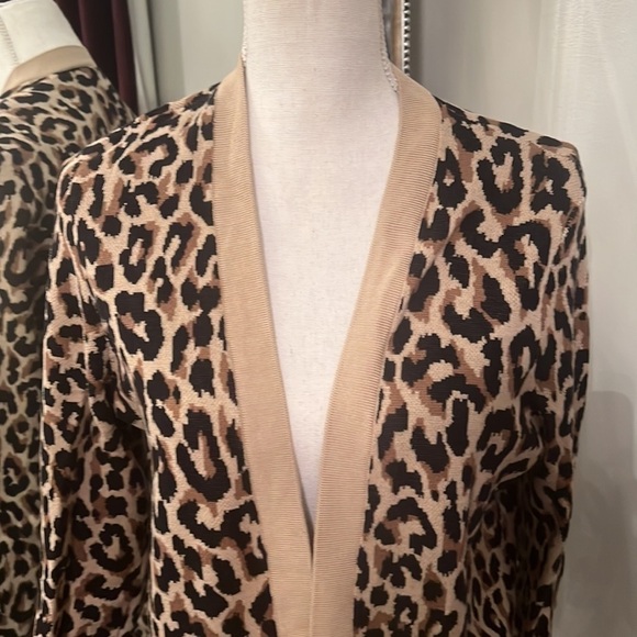 New without Tags J.Crew Factory Leopard open cardigan Size Small - Picture 3 of 9